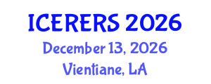 International Conference on Earth Resources and Environmental Remote Sensing (ICERERS) December 13, 2026 - Vientiane, Laos International Conference on Earth Resources and Environmental Remote Sensing (ICERERS) December 13, 2026 - Vientiane, Laos