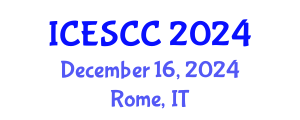 International Conference on Earth Science and Climate Change (ICESCC) December 16, 2024 - Rome, Italy