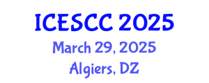 International Conference on Earth Science and Climate Change (ICESCC) March 29, 2025 - Algiers, Algeria