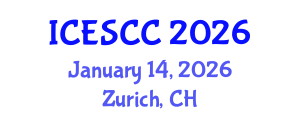 International Conference on Earth Science and Climate Change (ICESCC) January 14, 2026 - Zurich, Switzerland