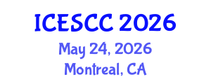 International Conference on Earth Science and Climate Change (ICESCC) May 24, 2026 - Montreal, Canada