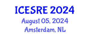 International Conference on Earth Science and Resource Engineering (ICESRE) August 05, 2024 - Amsterdam, Netherlands