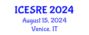International Conference on Earth Science and Resource Engineering (ICESRE) August 15, 2024 - Venice, Italy