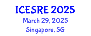 International Conference on Earth Science and Resource Engineering (ICESRE) March 29, 2025 - Singapore, Singapore