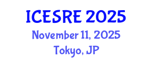 International Conference on Earth Science and Resource Engineering (ICESRE) November 11, 2025 - Tokyo, Japan