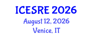 International Conference on Earth Science and Resource Engineering (ICESRE) August 12, 2026 - Venice, Italy