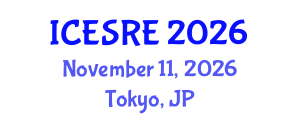 International Conference on Earth Science and Resource Engineering (ICESRE) November 11, 2026 - Tokyo, Japan