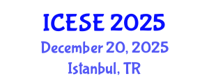 International Conference on Earthquake Analysis and Structural Engineering (ICESE) December 20, 2025 - Istanbul, Turkey