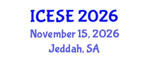 International Conference on Earthquake Analysis and Structural Engineering (ICESE) November 15, 2026 - Jeddah, Saudi Arabia