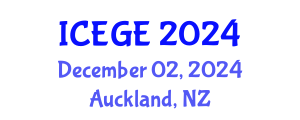 International Conference on Earthquake and Geological Engineering (ICEGE) December 02, 2024 - Auckland, New Zealand