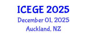 International Conference on Earthquake and Geological Engineering (ICEGE) December 01, 2025 - Auckland, New Zealand