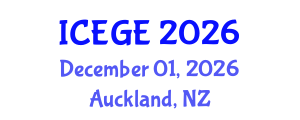 International Conference on Earthquake and Geological Engineering (ICEGE) December 01, 2026 - Auckland, New Zealand International Conference on Earthquake and Geological Engineering (ICEGE) December 01, 2026 - Auckland, New Zealand