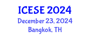 International Conference on Earthquake and Structural Engineering (ICESE) December 23, 2024 - Bangkok, Thailand