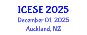 International Conference on Earthquake and Structural Engineering (ICESE) December 01, 2025 - Auckland, New Zealand