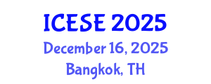 International Conference on Earthquake and Structural Engineering (ICESE) December 16, 2025 - Bangkok, Thailand