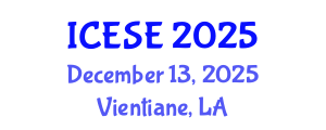 International Conference on Earthquake and Structural Engineering (ICESE) December 13, 2025 - Vientiane, Laos