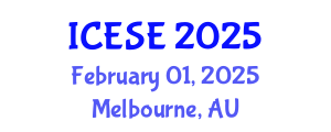 International Conference on Earthquake and Structural Engineering (ICESE) February 01, 2025 - Melbourne, Australia