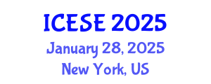 International Conference on Earthquake and Structural Engineering (ICESE) January 28, 2025 - New York, United States