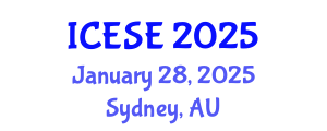 International Conference on Earthquake and Structural Engineering (ICESE) January 28, 2025 - Sydney, Australia