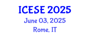 International Conference on Earthquake and Structural Engineering (ICESE) June 03, 2025 - Rome, Italy