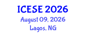 International Conference on Earthquake and Structural Engineering (ICESE) August 09, 2026 - Lagos, Nigeria