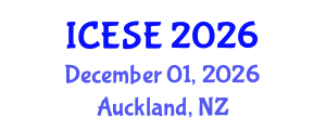 International Conference on Earthquake and Structural Engineering (ICESE) December 01, 2026 - Auckland, New Zealand International Conference on Earthquake and Structural Engineering (ICESE) December 01, 2026 - Auckland, New Zealand