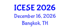 International Conference on Earthquake and Structural Engineering (ICESE) December 16, 2026 - Bangkok, Thailand International Conference on Earthquake and Structural Engineering (ICESE) December 16, 2026 - Bangkok, Thailand