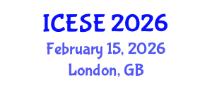 International Conference on Earthquake and Structural Engineering (ICESE) February 15, 2026 - London, United Kingdom
