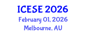 International Conference on Earthquake and Structural Engineering (ICESE) February 01, 2026 - Melbourne, Australia