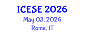 International Conference on Earthquake and Structural Engineering (ICESE) May 03, 2026 - Rome, Italy