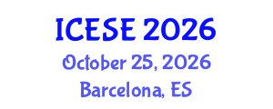 International Conference on Earthquake and Structural Engineering (ICESE) October 25, 2026 - Barcelona, Spain