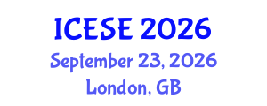 International Conference on Earthquake and Structural Engineering (ICESE) September 23, 2026 - London, United Kingdom