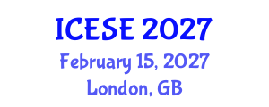 International Conference on Earthquake and Structural Engineering (ICESE) February 15, 2027 - London, United Kingdom International Conference on Earthquake and Structural Engineering (ICESE) February 15, 2027 - London, United Kingdom