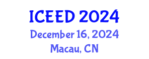 International Conference on Earthquake Engineering and Dynamics (ICEED) December 16, 2024 - Macau, China