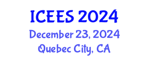International Conference on Earthquake Engineering and Seismology (ICEES) December 23, 2024 - Quebec City, Canada