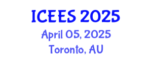 International Conference on Earthquake Engineering and Seismology (ICEES) April 05, 2025 - Toronto, Australia