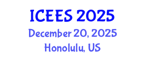 International Conference on Earthquake Engineering and Seismology (ICEES) December 20, 2025 - Honolulu, United States