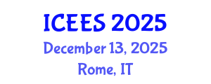International Conference on Earthquake Engineering and Seismology (ICEES) December 13, 2025 - Rome, Italy
