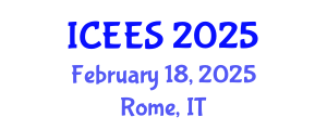 International Conference on Earthquake Engineering and Seismology (ICEES) February 18, 2025 - Rome, Italy