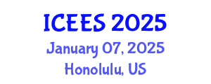 International Conference on Earthquake Engineering and Seismology (ICEES) January 07, 2025 - Honolulu, United States