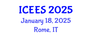 International Conference on Earthquake Engineering and Seismology (ICEES) January 18, 2025 - Rome, Italy