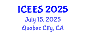 International Conference on Earthquake Engineering and Seismology (ICEES) July 15, 2025 - Quebec City, Canada