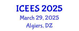 International Conference on Earthquake Engineering and Seismology (ICEES) March 29, 2025 - Algiers, Algeria