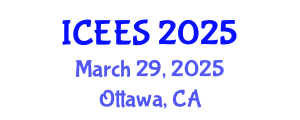 International Conference on Earthquake Engineering and Seismology (ICEES) March 29, 2025 - Ottawa, Canada