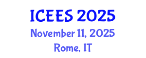 International Conference on Earthquake Engineering and Seismology (ICEES) November 11, 2025 - Rome, Italy