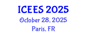 International Conference on Earthquake Engineering and Seismology (ICEES) October 28, 2025 - Paris, France