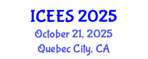 International Conference on Earthquake Engineering and Seismology (ICEES) October 21, 2025 - Quebec City, Canada