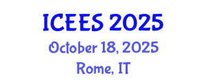 International Conference on Earthquake Engineering and Seismology (ICEES) October 18, 2025 - Rome, Italy