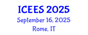 International Conference on Earthquake Engineering and Seismology (ICEES) September 16, 2025 - Rome, Italy