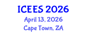 International Conference on Earthquake Engineering and Seismology (ICEES) April 13, 2026 - Cape Town, South Africa International Conference on Earthquake Engineering and Seismology (ICEES) April 13, 2026 - Cape Town, South Africa